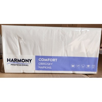 Ubrousky 33x33 2vrstvé 250ks bílé Harmony Professional