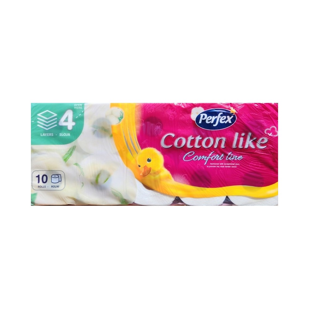 Toaletní papír PERFEX Cotton Comfort Line 10ks 4-vrstvý!